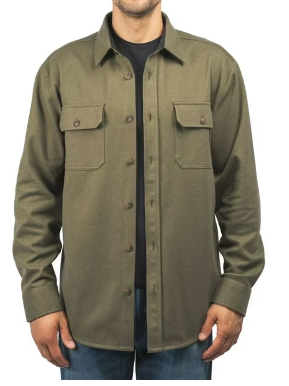 Jachs Olive Green Utility Shirt Jacket XXL